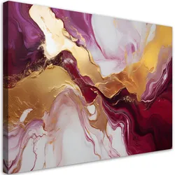 WANDBILD abstrakte marmorstruktur rotes burgundergold