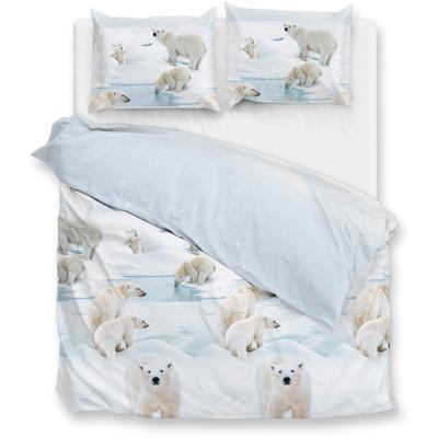 Bettwäsche ZO HOME "Polare", blau, B/L: 155cm x 220cm, 1 Stk., 1 Stk., Flanell, B/L: 80cm x 80cm, 1 Stk., Flanell, Obermaterial: 100% Baumwolle, Bettwäsche, Bettwäsche, Bettwäsche aus 100% Baumwolle, hochwertige Flanell