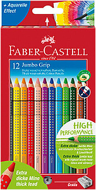 FABER-CASTELL Jumbo Grip Buntstift, 12er Kartonetui keine Farbe B