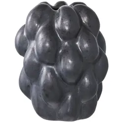 DAHEIM Vase 19 cm Steingut Schwarz