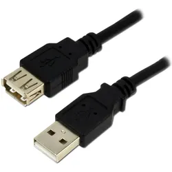 MCL USB 2.0 Kabel männlich/weiblich (5 m, USB 2.0), USB Kabel