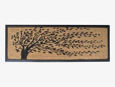 "A1 Home Collections Natural Rubber and Coir Thick Heavy Duty Non Slip Doormat 18"" X 48"""