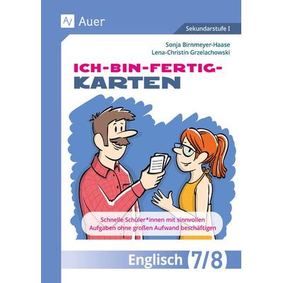 Ich-bin-fertig-Karten Englisch Klassen 7-8, Sonstige von Sonja Birnmeyer-Haase,Lena-Christin Grzelachowski, Auer Verlag in der AAP Lehrerwelt GmbH,