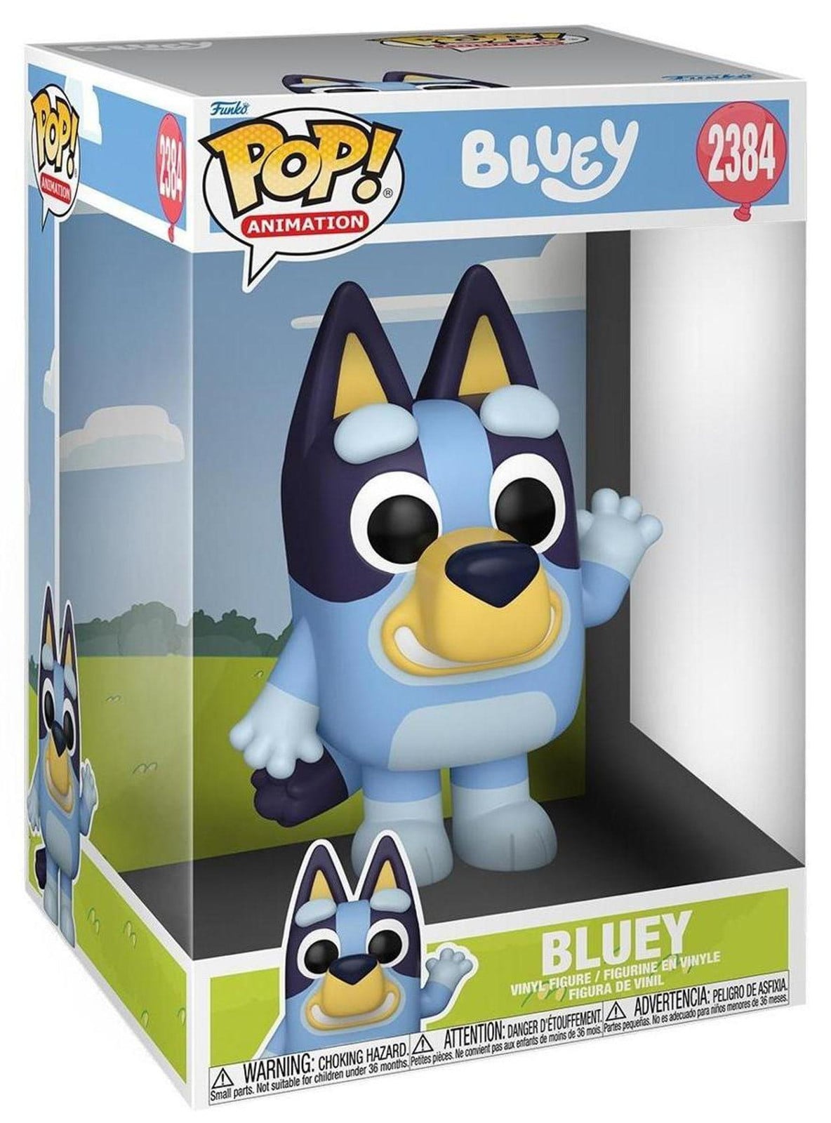 Funko POP! Jumbo Bluey Vinylfiguur, Blauw, 25 cm