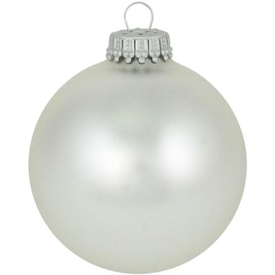 Weihnachtsbaumkugel KREBS GLAS LAUSCHA "CBK70169, Weihnachtsdeko, Christbaumschmuck, Christbaumkugeln Glas", silber (silberfarben), Ø:7cm, Glas, Weihnachtsbaumkugeln, aus Glas
