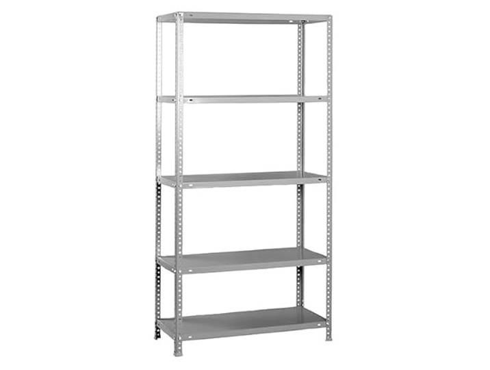 PROREGAL Schraubregal Panda HxBxT 180x80x50cm Fachlast 100kg Grau Regal Standregal Aufbewahrungsregal
