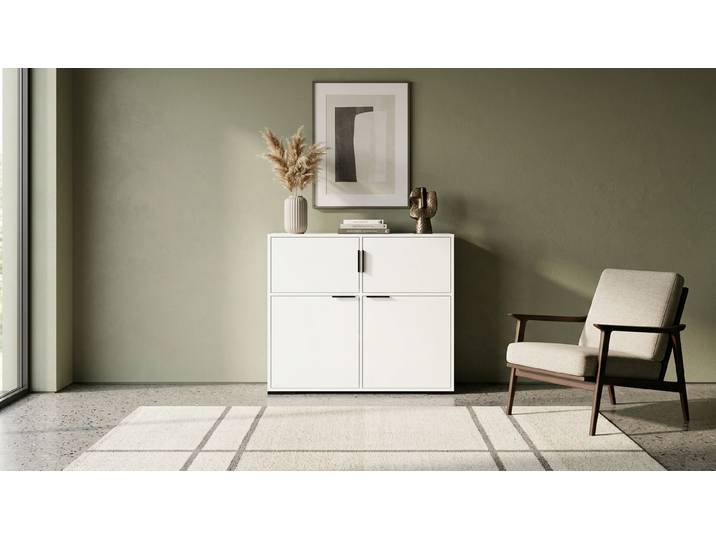 Buffet - avec de nombreuses options MDF mélaminé MDF Blanc mat