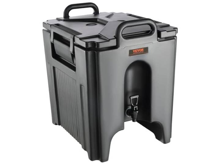 VEVOR Heiß- und Kaltgetränkespender Getränkespender 37,6 L, LDPE Heiß- und Kaltwasserbrunnen Großer Getränkespender mit Zapfen für Kaffee, Kalte Milch, Wasser, Saft usw. Isolierkanne 1-2 Personen