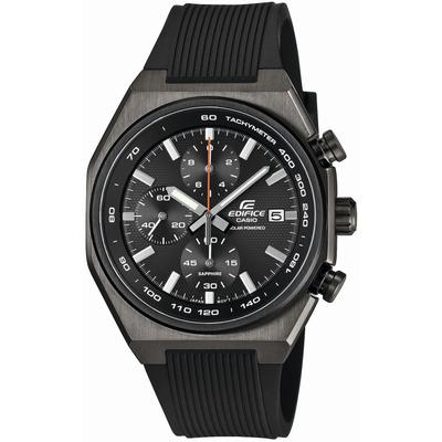Solaruhr CASIO EDIFICE, schwarz, Armbanduhren, Herren, Armbanduhr, Herrenuhr, analog, Tag, Stoppfunktion, Neo-Display