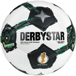 DERBYSTAR DFB-Pokal 2025/26 Brillant Fußball Trainingsball weiss/schwarz/grün 5