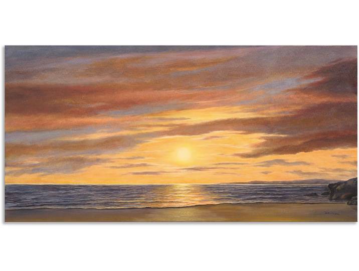 Wandbild ARTLAND Sonne am Strand , braun (farbe bild(er): braun), B:100cm H:50cm, Bilder, Wandbild, als Alubild, Leinwandbild in verschied. Grössen