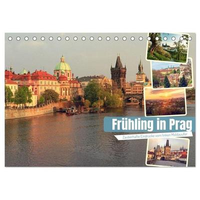 Frühling in Prag (Tischkalender 2027 DIN A5 quer), CALVENDO Monatskalender