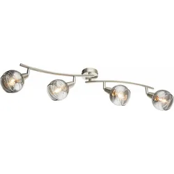 Globo 54348-4 Roman Led Strahler Metall Nickel Matt, 4X E14 Led