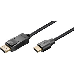 Goobay Displayport-Kabel 80527, 8K UHD, 40 Gbit/s, DP 2.0, Displayport auf HDMI, 144Hz, 5 m