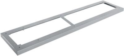Schäfer Shop Genius Stahlsockel TETRIS WOOD, für Regale/Schränke B 1600 mm, weißaluminium