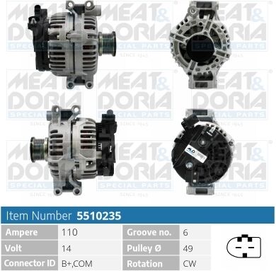 Meat & Doria Generator 5510235 Für Steyr Bmw