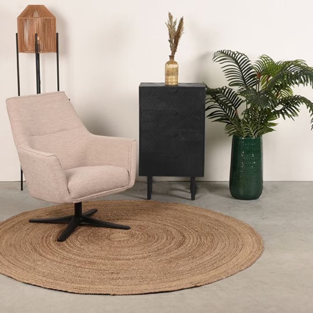 LABEL51 Ladekast Cotia Mangohout met 3 laden - Zwart - B: 90 cm, D: 50 cm, H: 30 cm