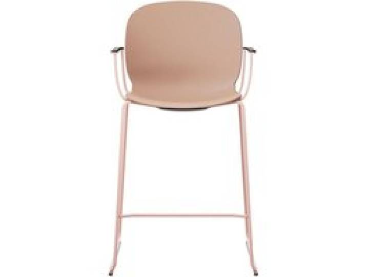Chaise haute empilable avec accoudoirs et pieds luge acier Noor 6090