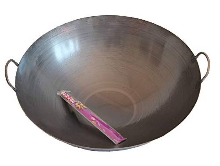 TKH RIESENGROSSE WOK-PFANNE RUND 2 HENKEL DURCHMESSER HIER ca.50CM
