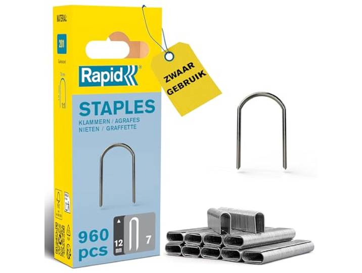 Rapid kabelnieten No. 7, 12 mm, 960 stuks voor kabel tot 6 mm