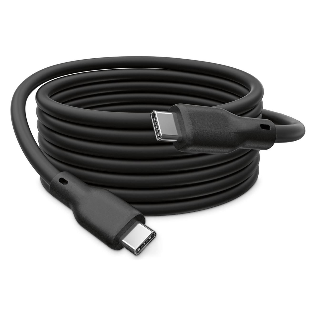 Digitus USB Silikon Kabel, USB4 Version 2.0, USB 80Gbps, 0,5m, schwarz (0.50 m, USB 4, 240 W) (AK-300350-005-S)