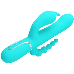 Pretty Love, Vibrator, - Cammy 4 In 1 Multifunktions-Dreifacher Rabbit-Vibrator Blau