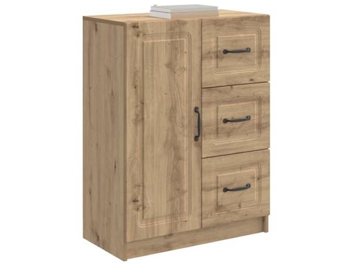 KTHLBRH Sideboard mit Schubladen Eiche Handwerk 66 x 34,5 x 87 cm Technisches Holz, 3 Schubladen, 1 Tür, 1 Regal, Buffet-Möbel für Wohnzimmer