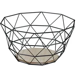 Relaxdays Obstkorb Gitter Design Hellbraun,Schwarz