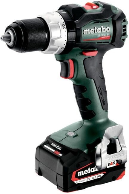 Metabo Perceuse à percussion SB 18 LT LT BL Boîtier plastique 2x18V/4Ah Li-Ion + ASC 30-36 V (602316500)