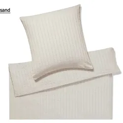 Elegante Bettwäsche Chelsea - 135x200 cm + 80x80 cm	sand