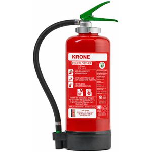 Krone Feuerlöscher Schaum, 6 Liter, Schaumlöscher, 27A, 144B, fluorfrei