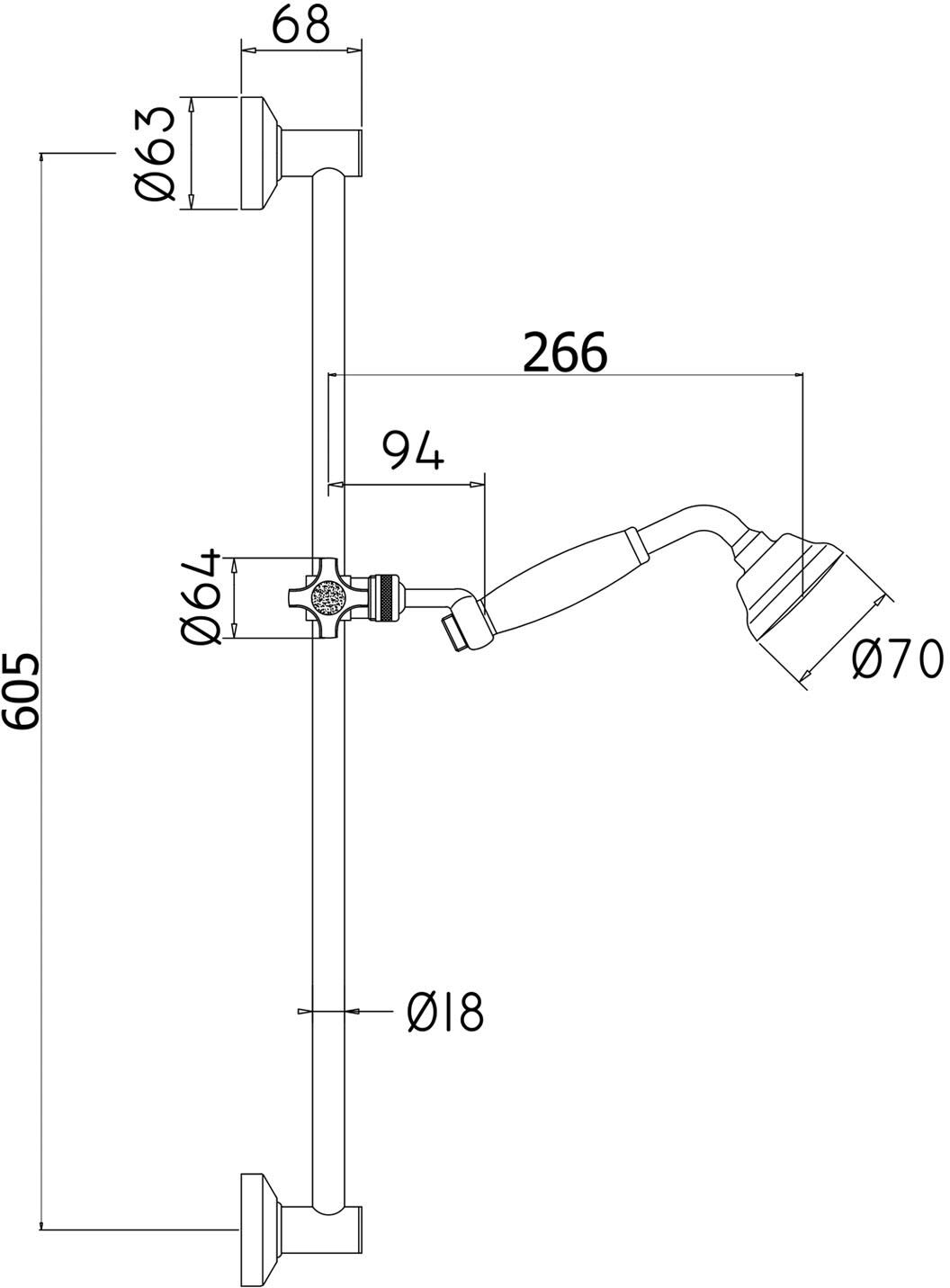 Kronenbach IOTA 2.0 Brauseset mit Handbrause und Wandstange