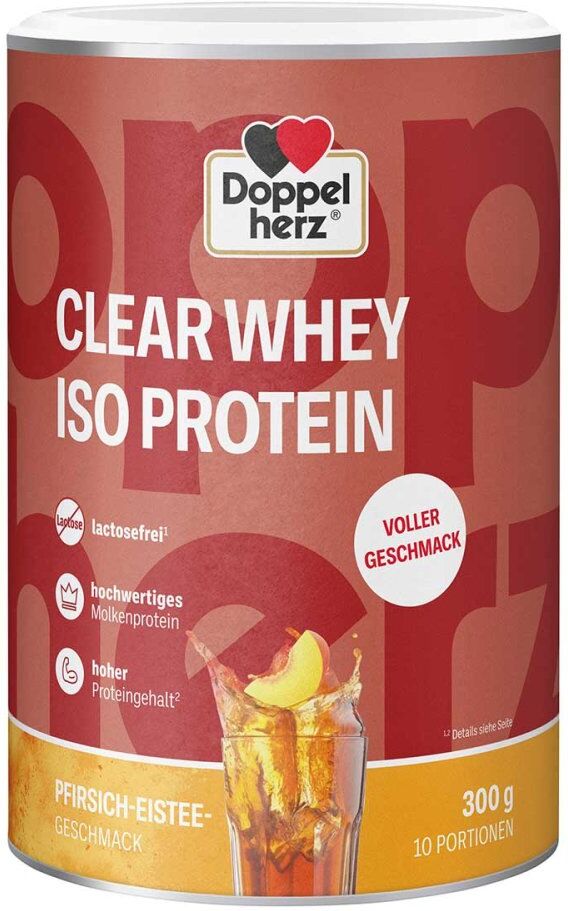 Doppelherz Clear Whey Iso Protein Pfirsich-Eistee 300g