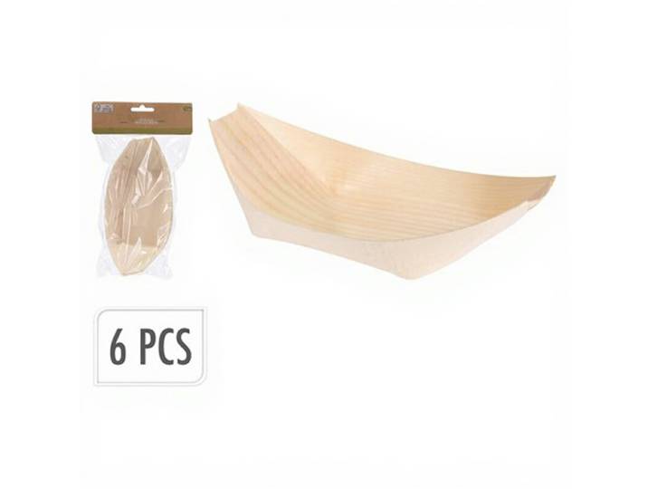Barquettes en bois pour amuse-bouches - 6 pièces
