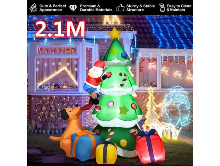 Sapin de Noël Série Gonflable avec Lumières LED spatirées, Modèle Gonflable, Ornement de ixde Noël, Nouvel An, Jardin, Déco Intérieure et Extérieure