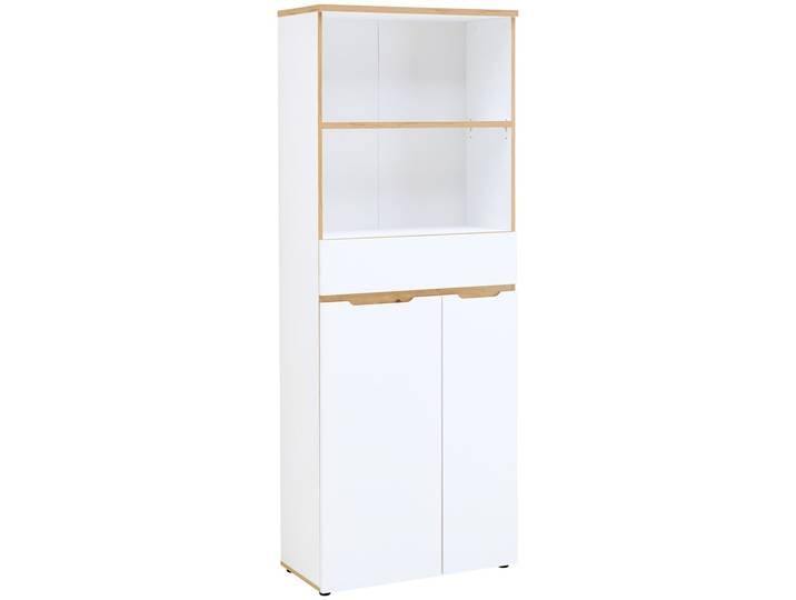 Voleo Regalschrank DETROIT, weiß/eiche, Holznachbildung
