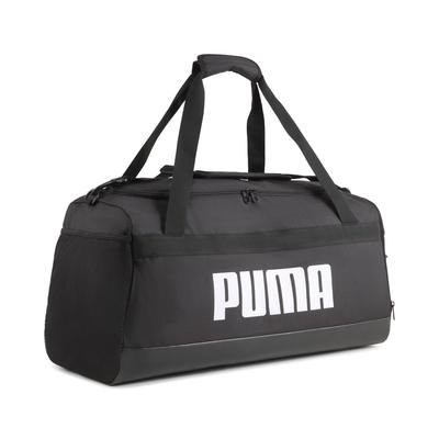 Sporttasche PUMA "Challenger 58L Mittelgroße Sporttasche Erwachsene", Gr. B/H/T: 62cm x 31cm x 29cm onesize, schwarz, Polyester, Taschen Sporttasche
