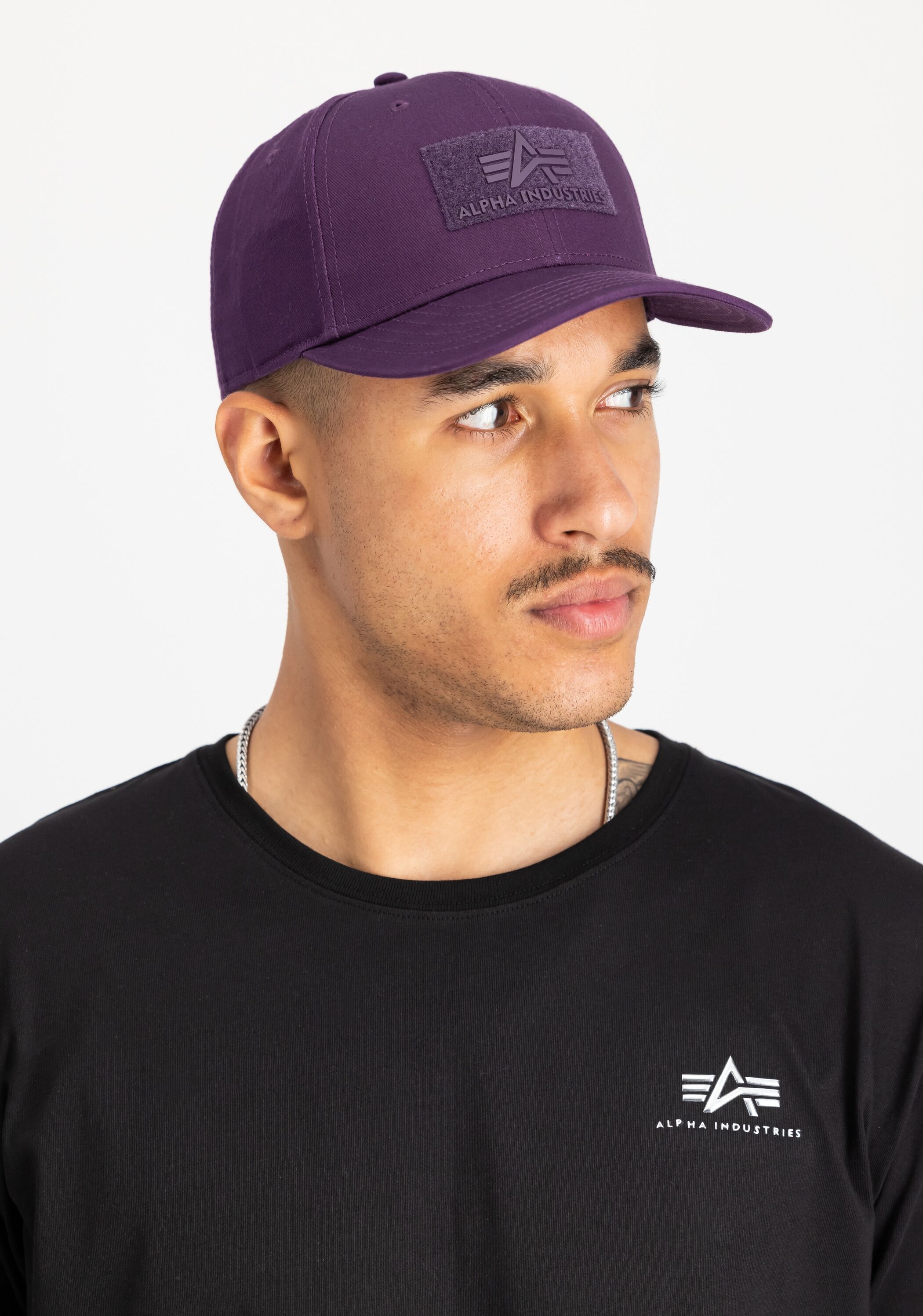 Trucker Cap ALPHA INDUSTRIES "VLC Cap", Herren, Gr. onesize, lila (plum), Baumwolle, Caps