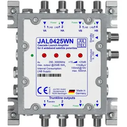 Jultec GmbH Sat- JAL0425WN Kaskadenstartverstärker inkl. Netzteil (SAT Kabel), Antennenkabel