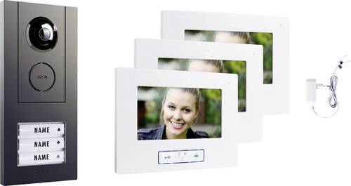 M-e modern-electronics VD ALU 6730A Video-Türsprechanlage Weiß, Anthrazit