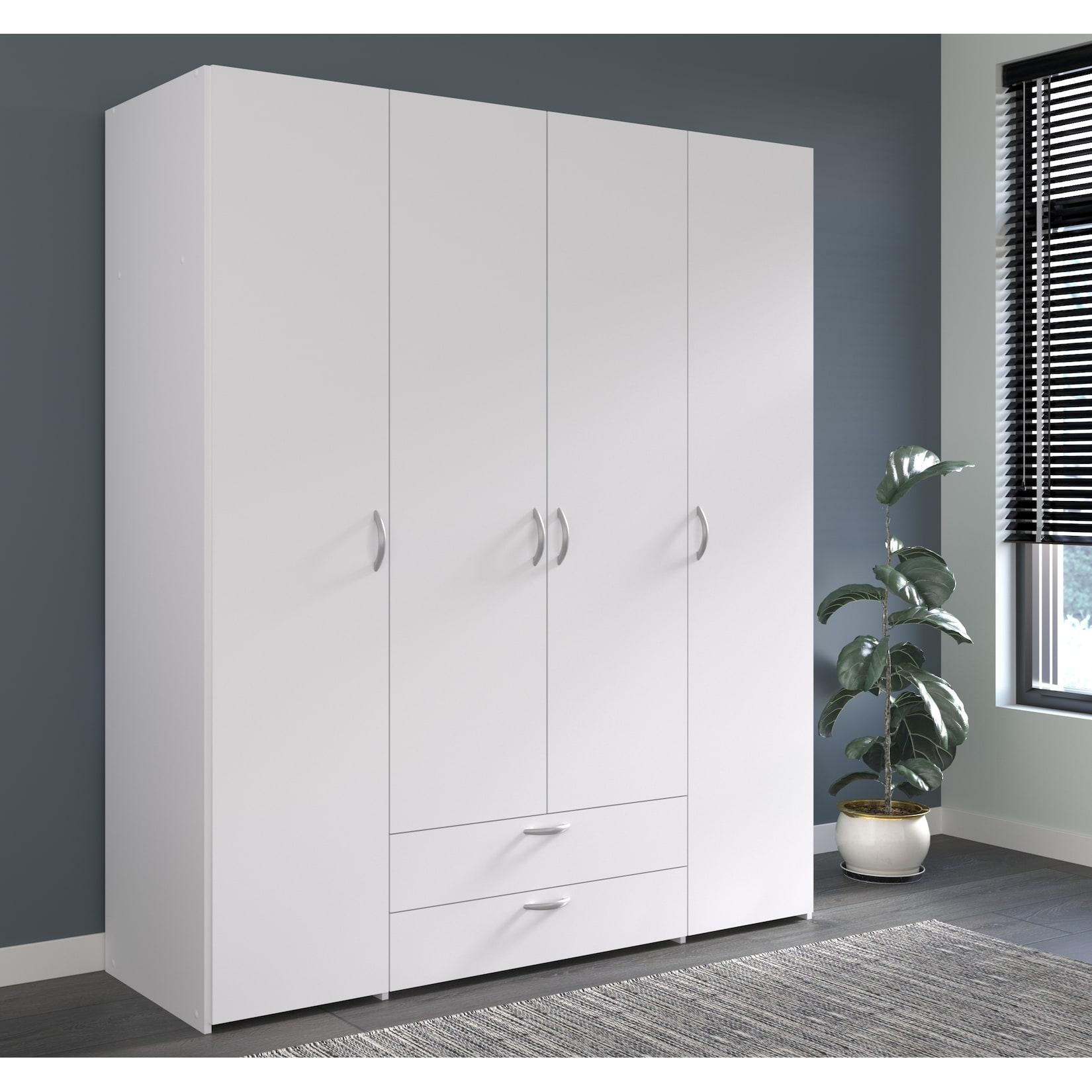 Parisot Kleiderschrank 4-türig Daily 1 Weiß