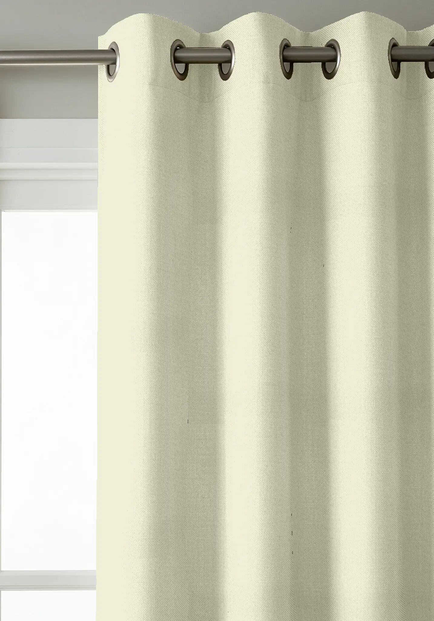 Stores-et-Rideaux.com Rideau occultant uni beige - Rideaux Occultants Unis - Tissu 100% occultant pour obscurité totale - Certifié Oeko-Tex sans substances nocives