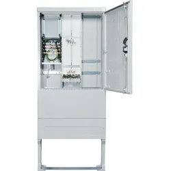 Hager ZAS207BD24A Zähleranschlusssäule 207, universZ, 2 ZP, 3Punkt, 4-pol, Leerfeld, Basis, APZ