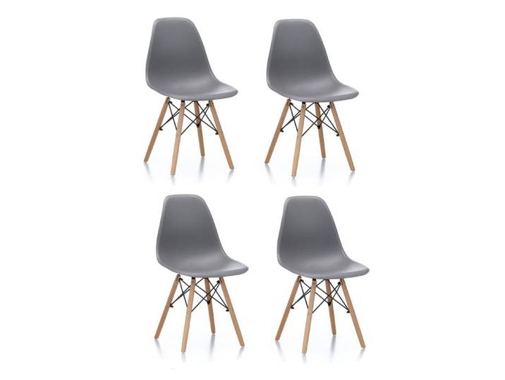 Aga 4x Chaises de salle à manger Gris