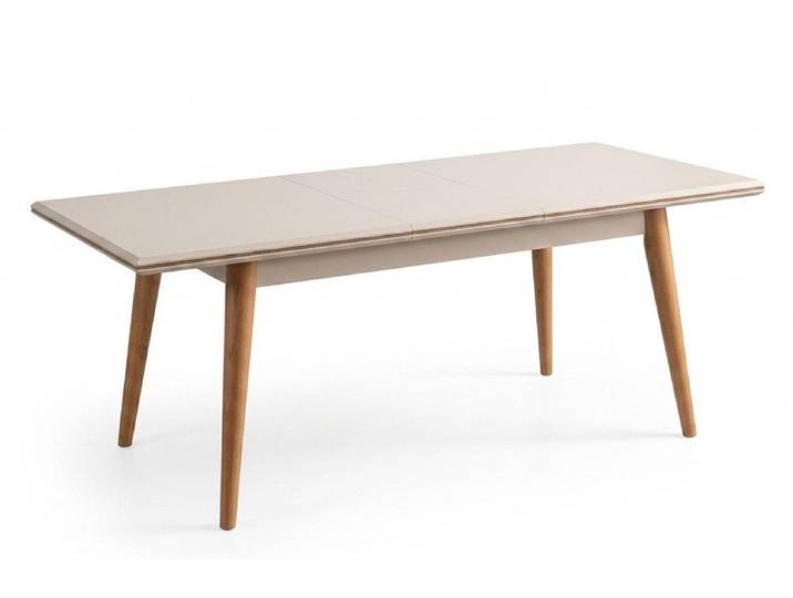 JVmoebel Esstisch Esstisch Modern Beige Gemütlich Ausziehbar Minimalistisch Bequem Edel, Made in Europa