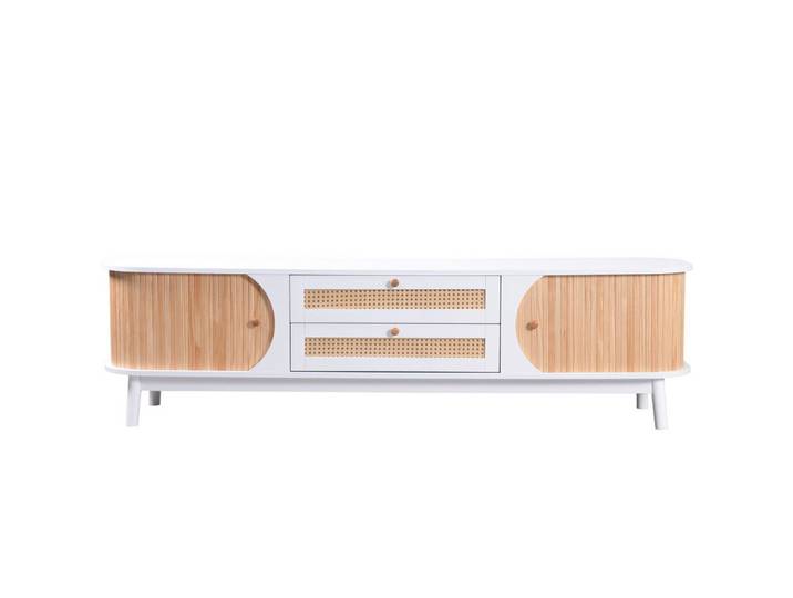 BlingBin TV-Schrank Rattan-TV-Boards Breite 170CM (1-St) Mit zwei Türen und zwei Schubladen