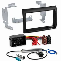 Fiat Ducato Peugeot Boxer 2 DIN Radioblende mit Radio- Antennenadapter