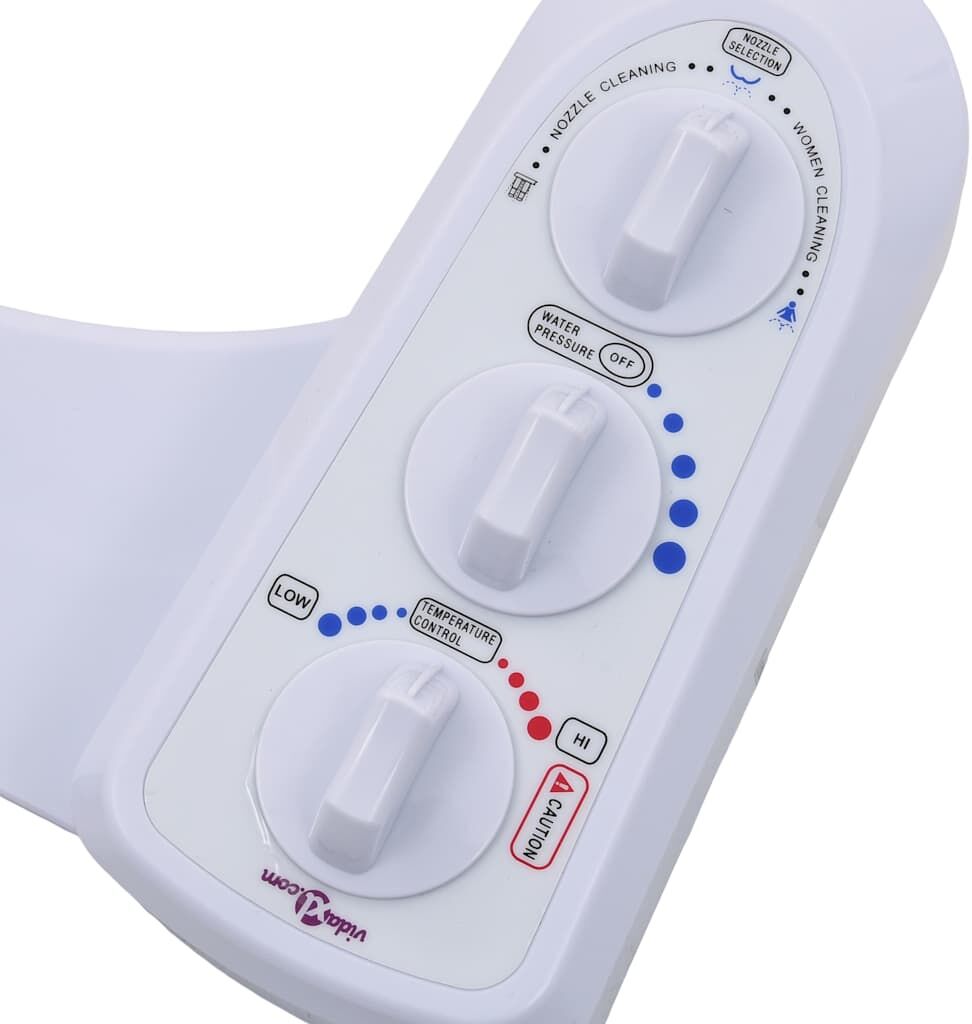 vidaXL Accessoire siège toilette et eau chaude et froide à double buse