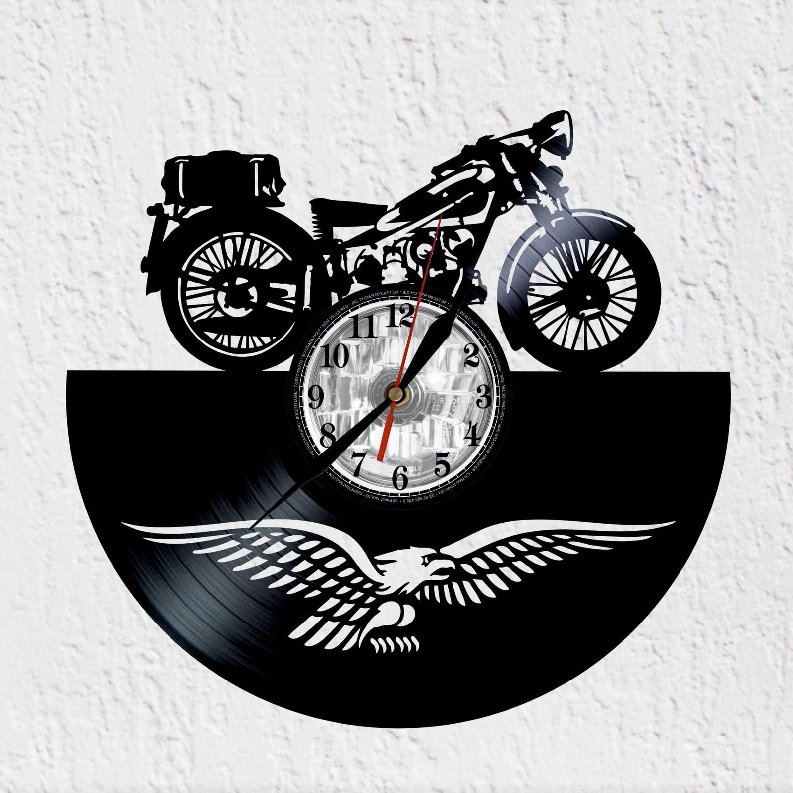 Dripio Analoge Wandklok met Motorfietsdesign, 30 cm
