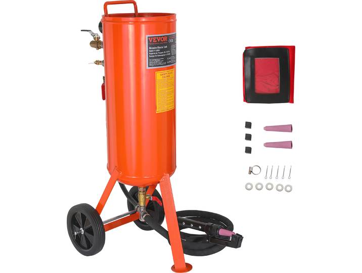 VEVOR Sableuse mobile 37 L Sableuse 2\,3 m de tuyau de travail Sableuse 60-110 PSI Pression de travail idéale pour éliminer la rouille\, la peinture\, les taches et polir de grandes surfaces